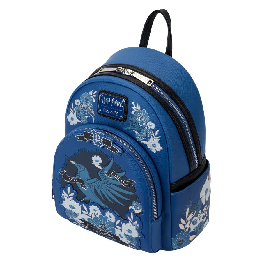 Pop Weasel - Image 3 of Harry Potter - Ravenclaw House Floral Tattoo Mini Backpack - Loungefly - Bags, Wallets & Purses - Image - Pop Weasel