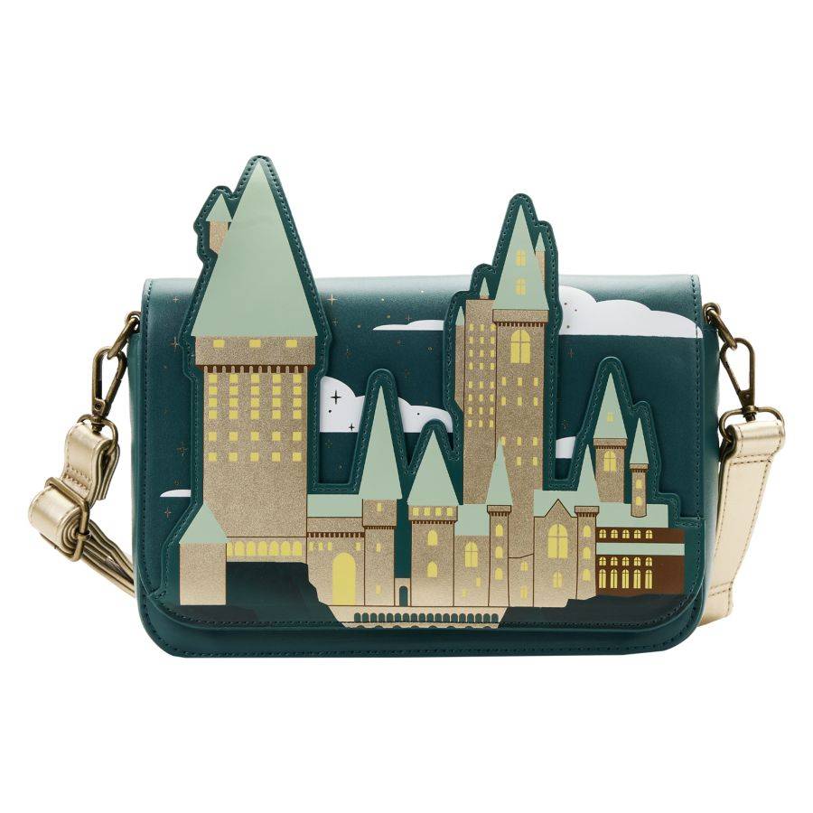 Pop Weasel Image of Harry Potter - Golden Hogwarts Crossbody with Pouch - Loungefly - Bags, Wallets & Purses - Image - Pop Weasel