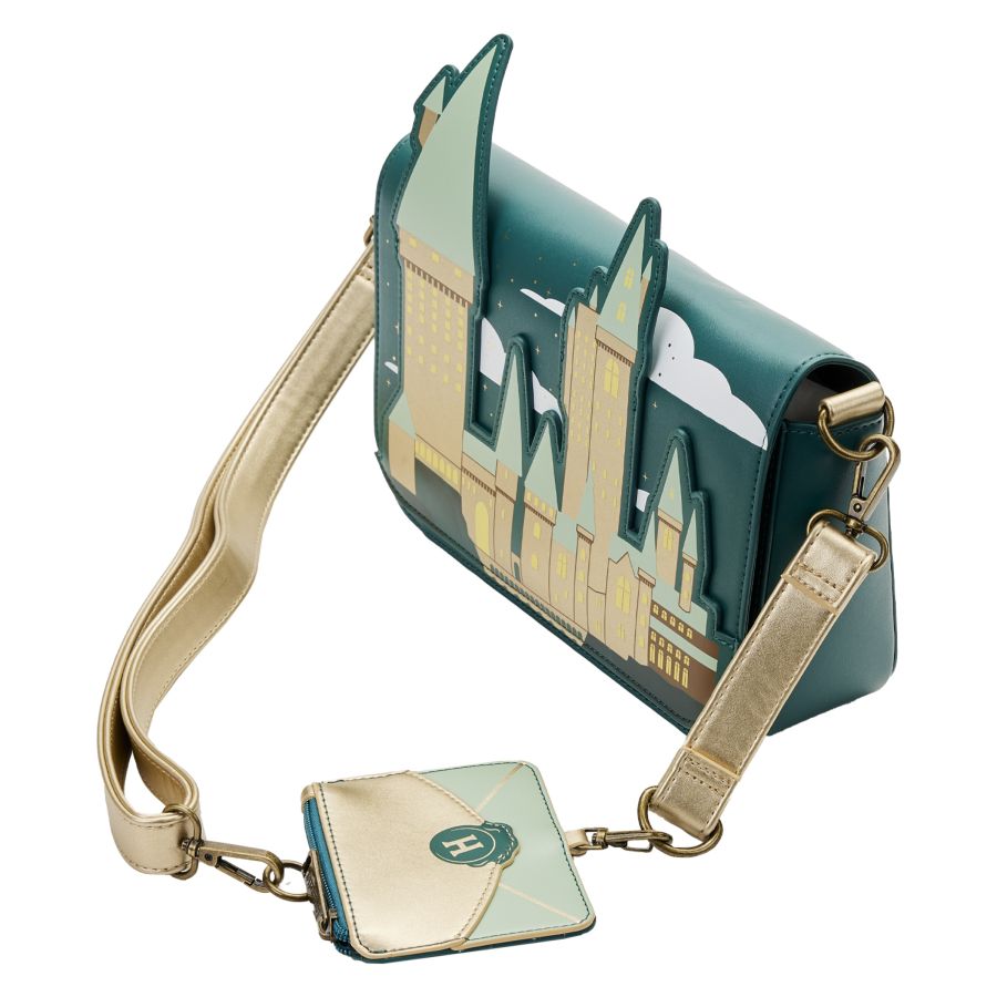 Pop Weasel - Image 3 of Harry Potter - Golden Hogwarts Crossbody with Pouch - Loungefly - Bags, Wallets & Purses - Image - Pop Weasel