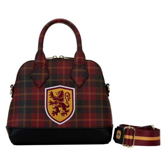 Pop Weasel Image of Harry Potter - Gryffindor Patch Varsity Plaid Crossbody Bag - Loungefly