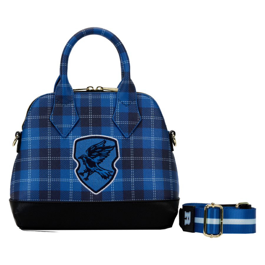 Pop Weasel Image of Harry Potter - Ravenclaw Patch Varsity Plaid Crossbody Bag - Loungefly - Bags, Wallets & Purses - Image - Pop Weasel