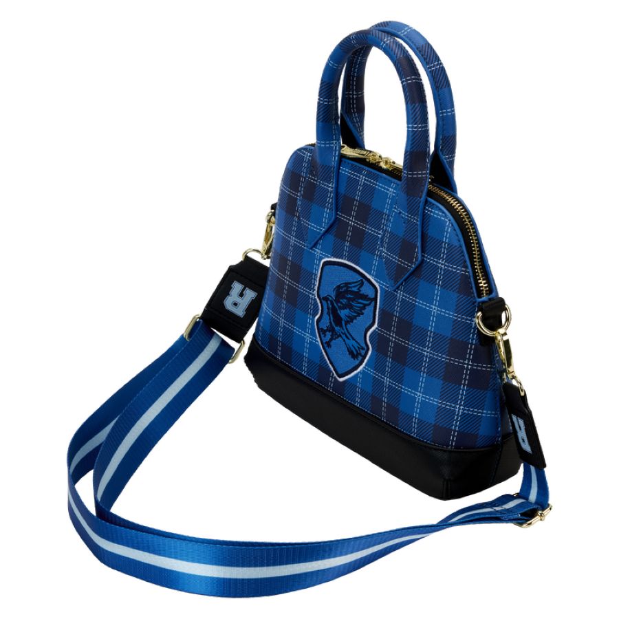 Pop Weasel - Image 3 of Harry Potter - Ravenclaw Patch Varsity Plaid Crossbody Bag - Loungefly - Bags, Wallets & Purses - Image - Pop Weasel