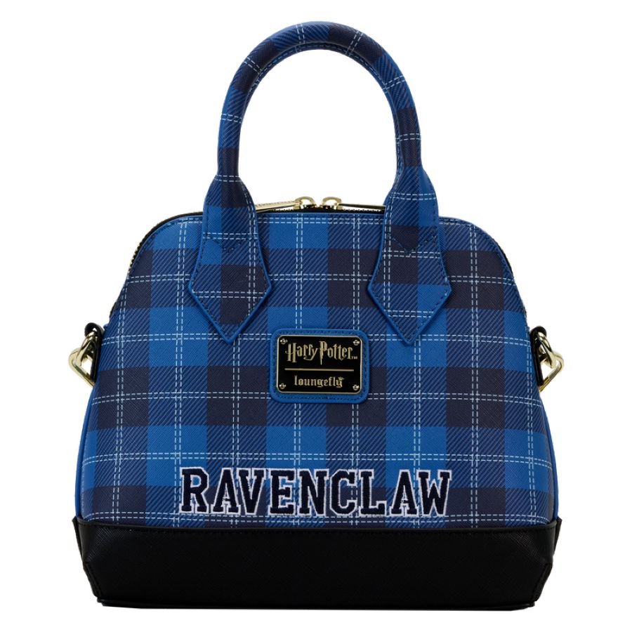 Pop Weasel - Image 4 of Harry Potter - Ravenclaw Patch Varsity Plaid Crossbody Bag - Loungefly