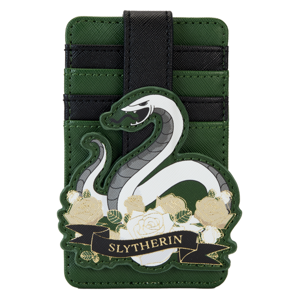 Pop Weasel Image of Harry Potter - Slytherin House Floral Tattoo Cardholder - Loungefly