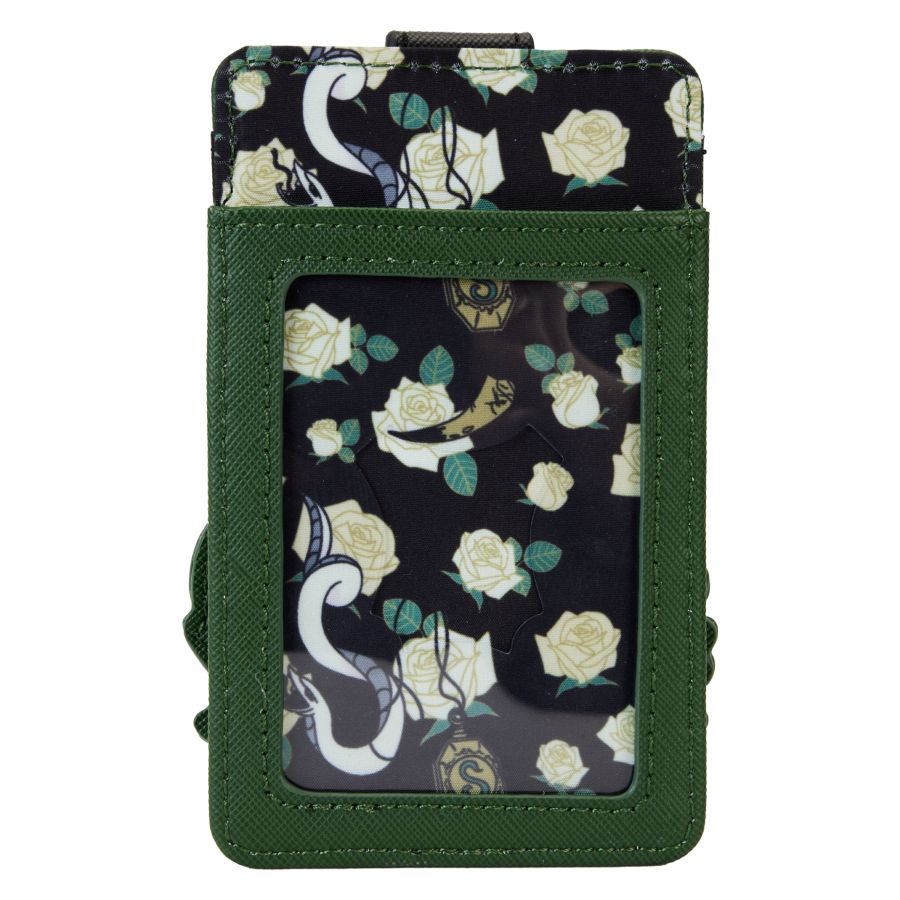 Pop Weasel - Image 3 of Harry Potter - Slytherin House Floral Tattoo Cardholder - Loungefly - Bags, Wallets & Purses - Image - Pop Weasel