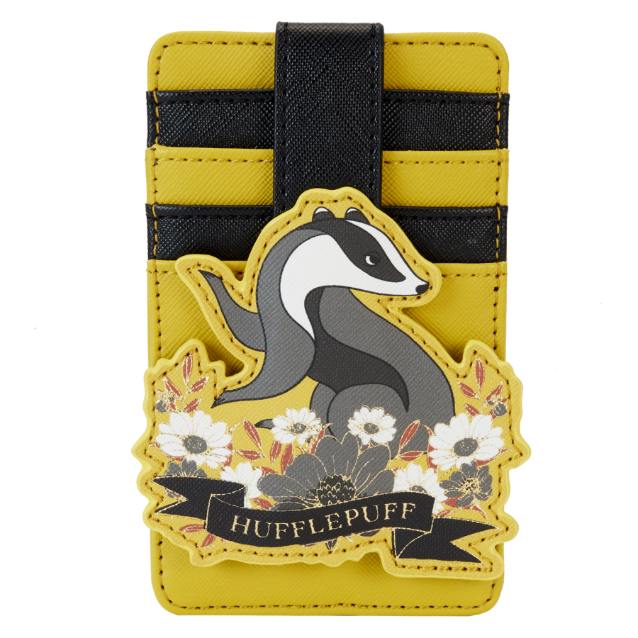 Pop Weasel Image of Harry Potter - Hufflepuff House Floral Tattoo Cardholder - Loungefly - Bags, Wallets & Purses - Image - Pop Weasel