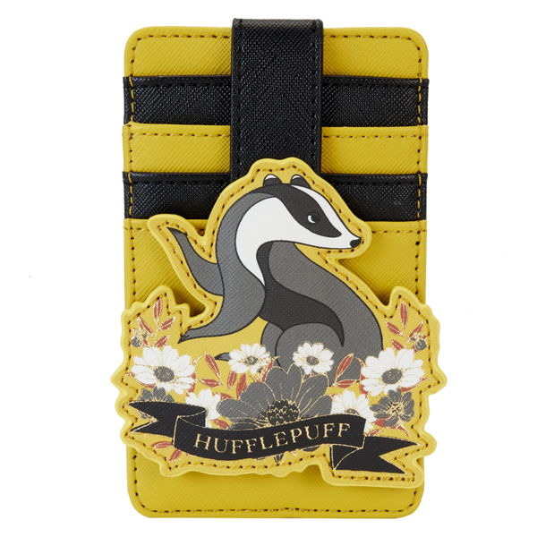 Pop Weasel Image of Harry Potter - Hufflepuff House Floral Tattoo Cardholder - Loungefly