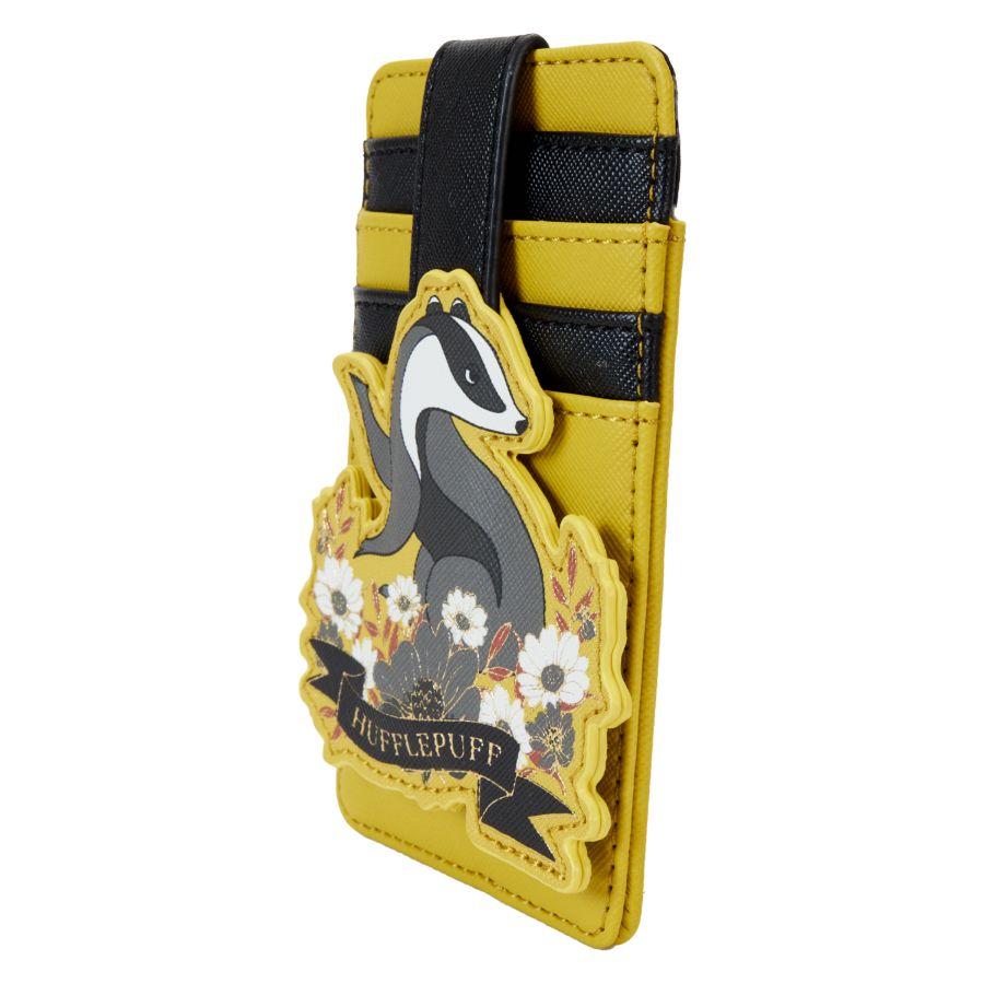 Pop Weasel - Image 2 of Harry Potter - Hufflepuff House Floral Tattoo Cardholder - Loungefly - Bags, Wallets & Purses - Image - Pop Weasel