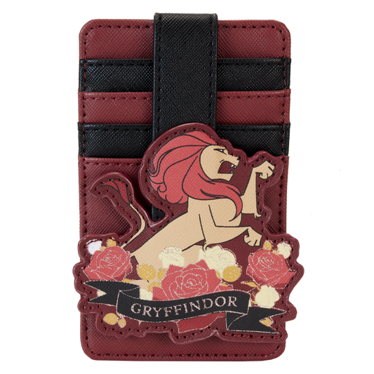 Pop Weasel Image of Harry Potter - Gryffindor House Floral Tattoo Cardholder - Loungefly