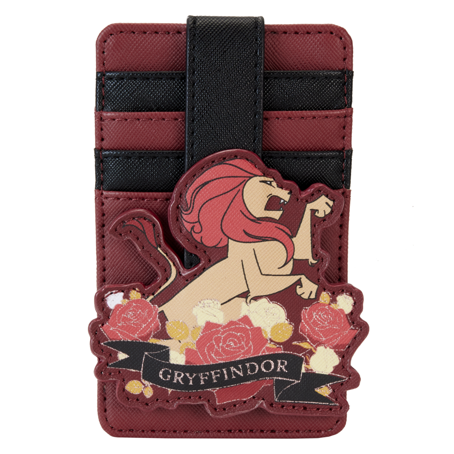 Pop Weasel Image of Harry Potter - Gryffindor House Floral Tattoo Cardholder - Loungefly - Bags, Wallets & Purses - Image - Pop Weasel