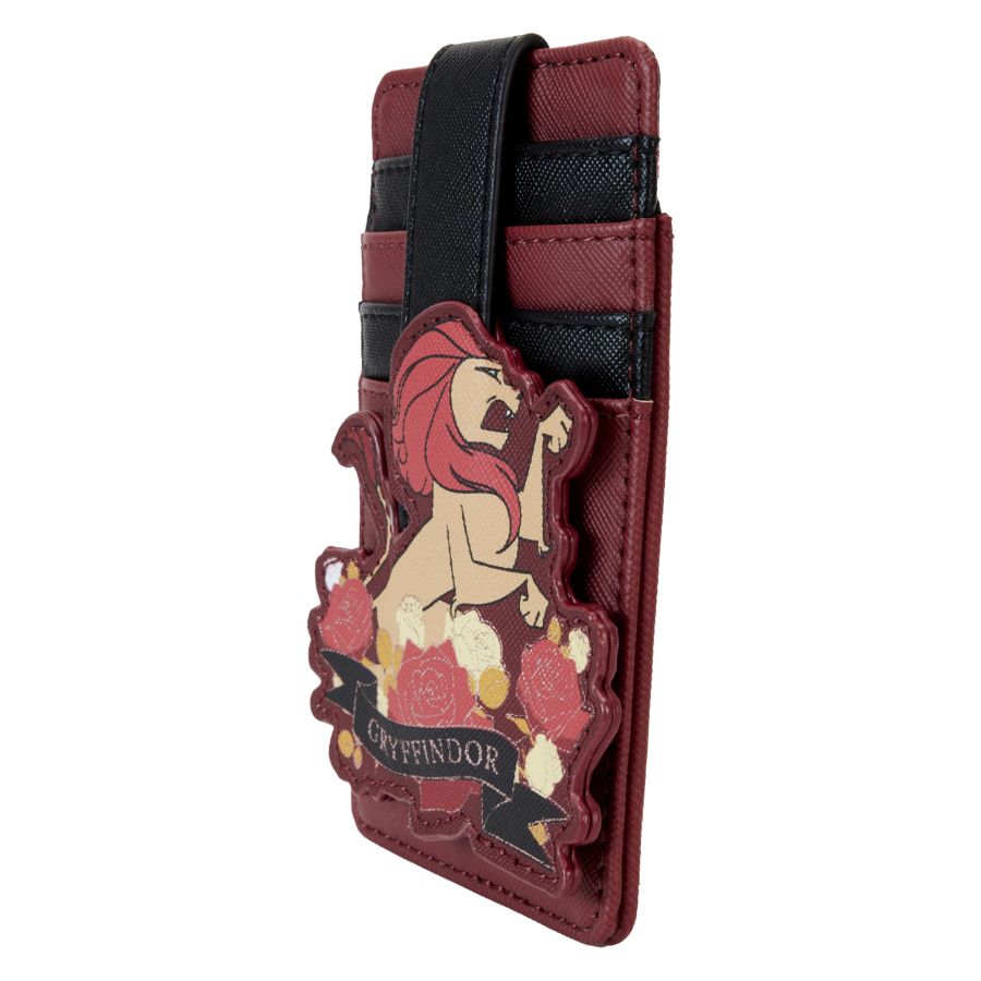 Pop Weasel - Image 2 of Harry Potter - Gryffindor House Floral Tattoo Cardholder - Loungefly - Bags, Wallets & Purses - Image - Pop Weasel