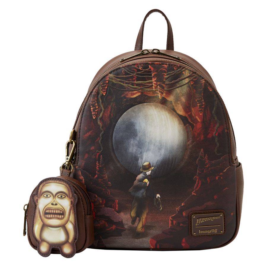 Pop Weasel Image of Indiana Jones: Raiders of the Lost Ark - Boulder Scene Mini Backpack with Coin Purse - Loungefly - Bags, Wallets & Purses - Image - Pop Weasel