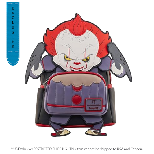 Pop Weasel Image of It (2017) - Pennywise US Exclusive Cosplay Mini Backpack [RS] - Loungefly