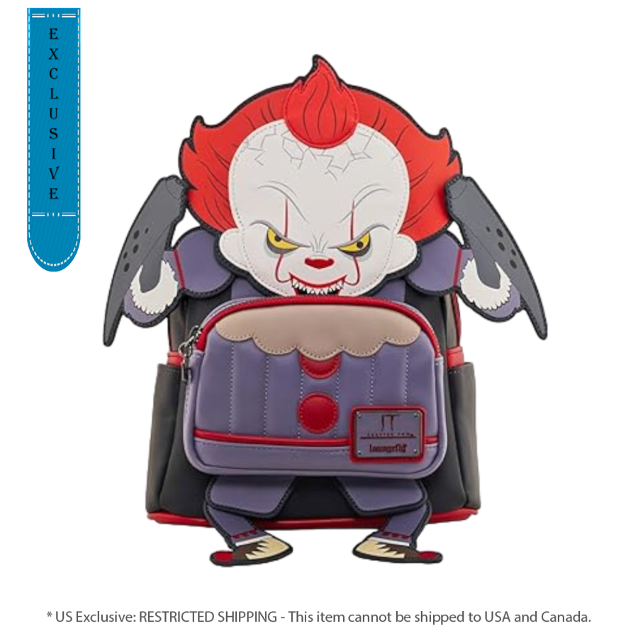 Pop Weasel Image of It (2017) - Pennywise US Exclusive Cosplay Mini Backpack [RS] - Loungefly - Bags, Wallets & Purses - Image - Pop Weasel