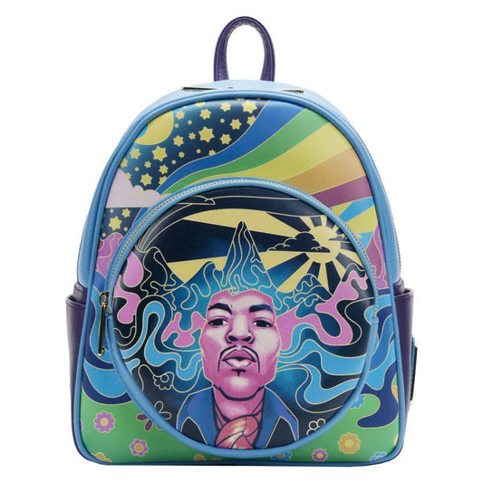 Pop Weasel Image of Jimi Hendrix - Psychadelic Landscape Glow Mini Backpack - Loungefly