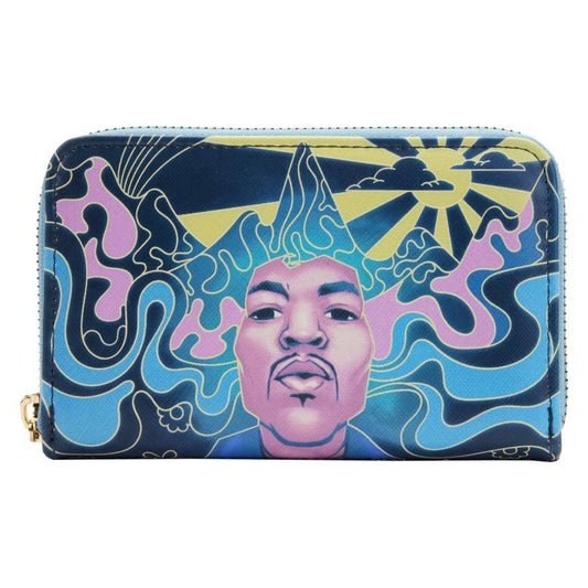 Pop Weasel Image of Jimi Hendrix - Psychadelic Landscape Glow Zip Purse - Loungefly