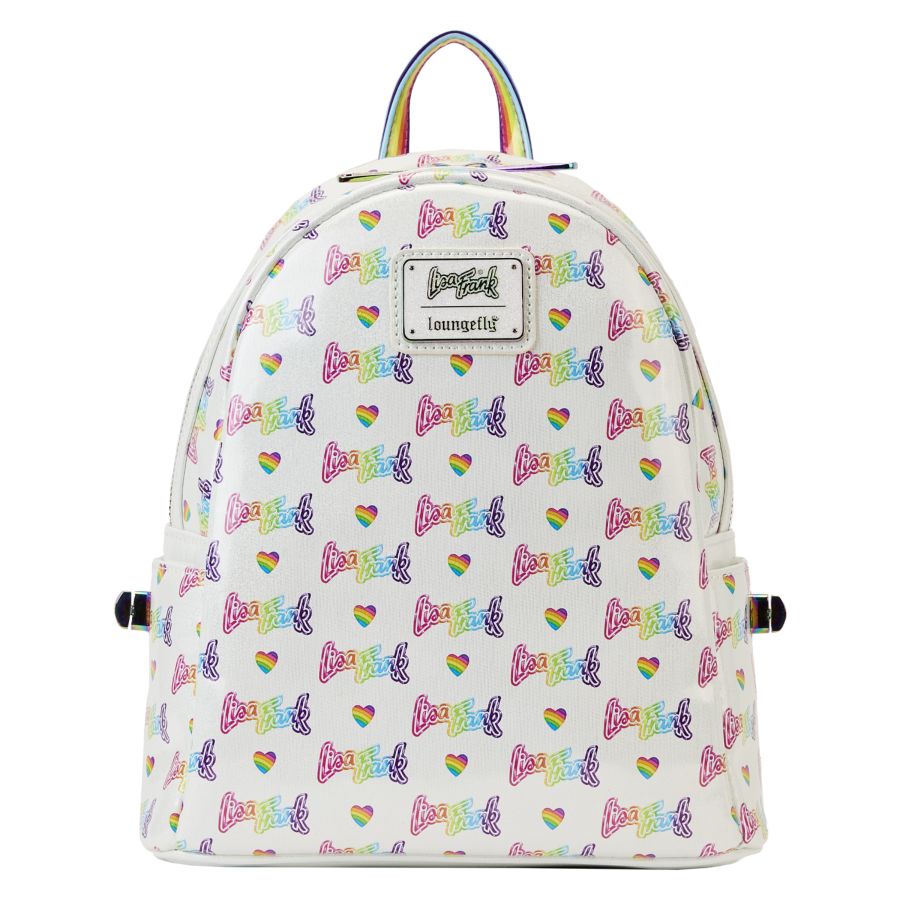 Pop Weasel - Image 2 of Lisa Frank - Logo Heart Detach Rainbow Mini Backpack - Loungefly - Bags, Wallets & Purses - Image - Pop Weasel