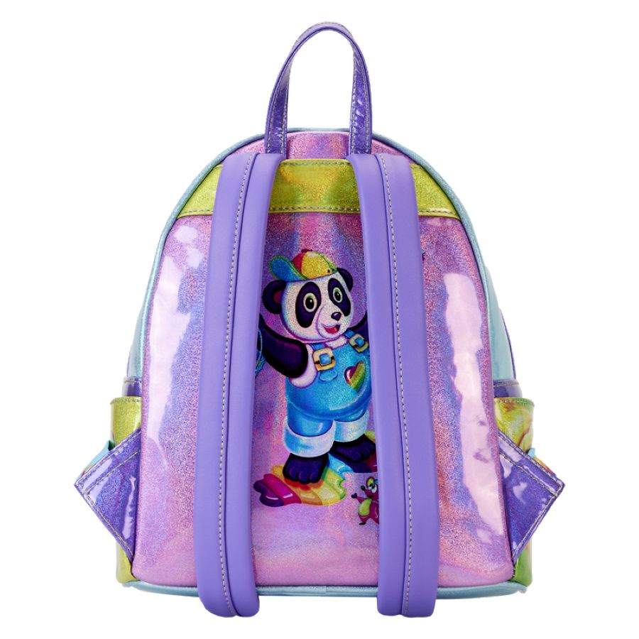 Pop Weasel - Image 4 of Lisa Frank - Holographic Glitter Color Block Mini Backpack - Loungefly - Bags, Wallets & Purses - Image - Pop Weasel