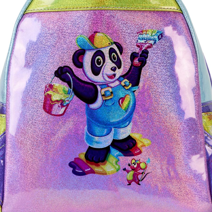 Pop Weasel - Image 5 of Lisa Frank - Holographic Glitter Color Block Mini Backpack - Loungefly - Bags, Wallets & Purses - Image - Pop Weasel