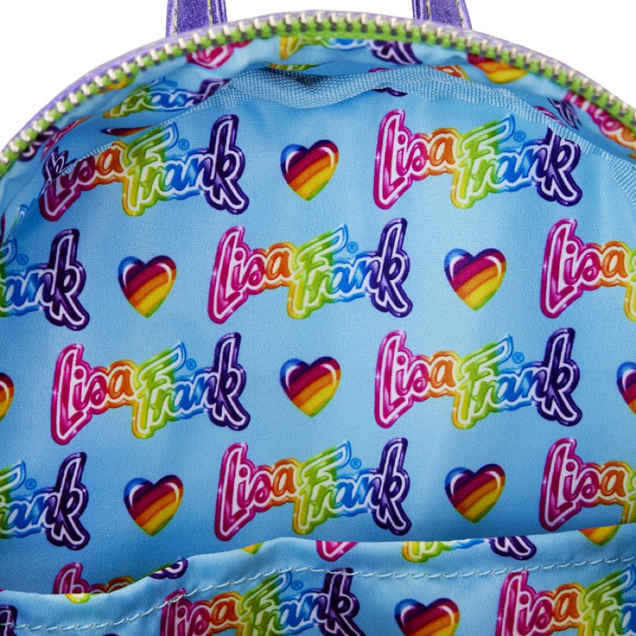 Pop Weasel - Image 7 of Lisa Frank - Holographic Glitter Color Block Mini Backpack - Loungefly - Bags, Wallets & Purses - Image - Pop Weasel