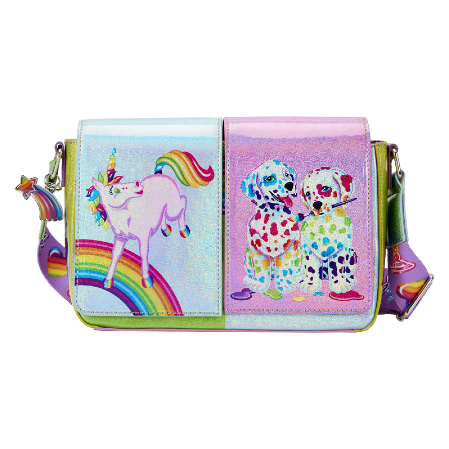 Pop Weasel Image of Lisa Frank - Holographic Glitter Color Block Crossbody Bag - Loungefly - Bags, Wallets & Purses - Image - Pop Weasel