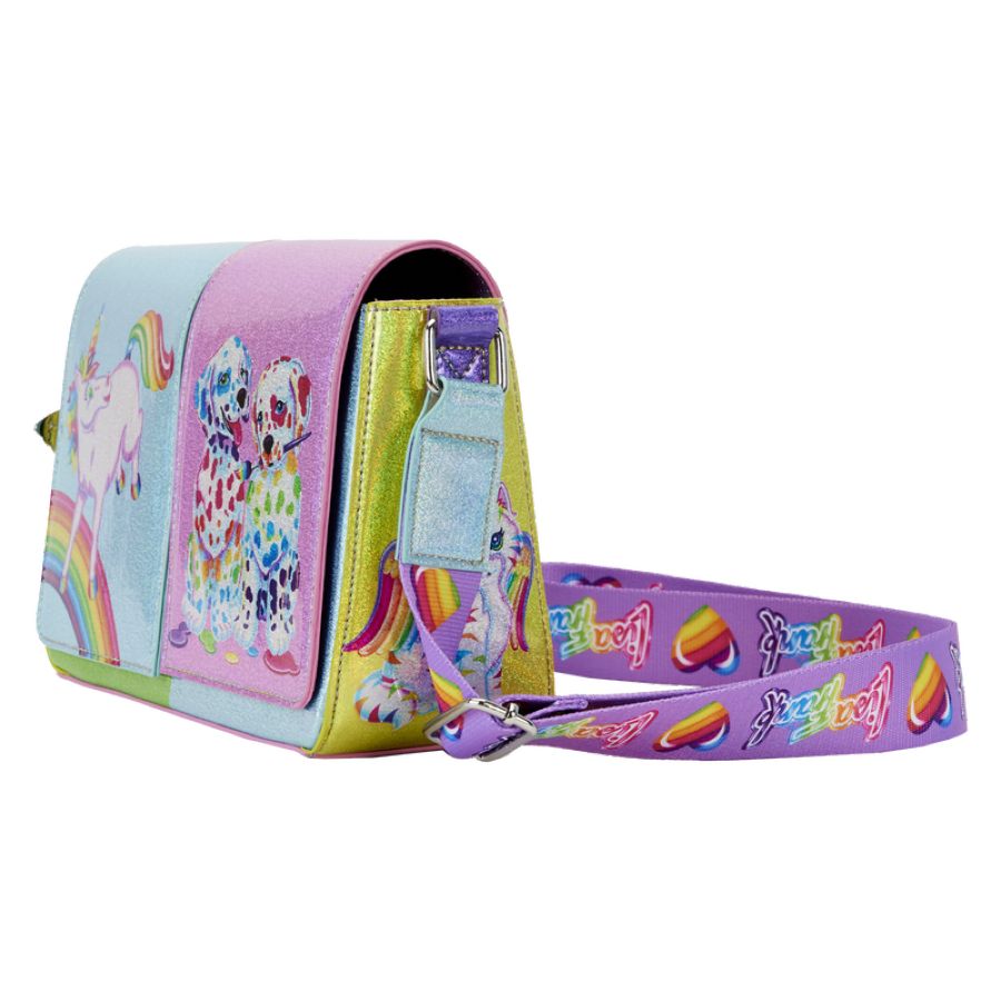 Pop Weasel - Image 2 of Lisa Frank - Holographic Glitter Color Block Crossbody Bag - Loungefly - Bags, Wallets & Purses - Image - Pop Weasel