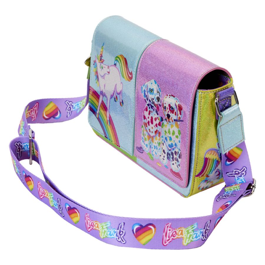 Pop Weasel - Image 3 of Lisa Frank - Holographic Glitter Color Block Crossbody Bag - Loungefly - Bags, Wallets & Purses - Image - Pop Weasel