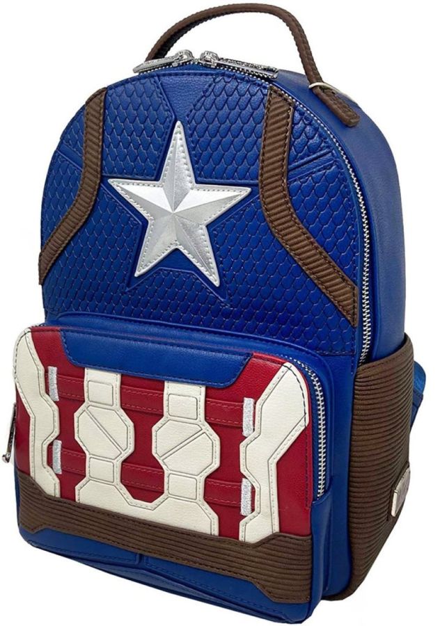 Pop Weasel - Image 3 of Marvel Infinity Saga - Captain America Costume US Exclusive Mini Backpack [RS] - Loungefly - Bags, Wallets & Purses - Image - Pop Weasel