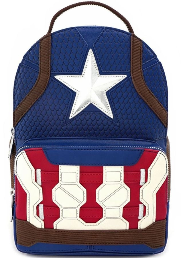 Pop Weasel Image of Marvel Infinity Saga - Captain America Costume US Exclusive Mini Backpack [RS] - Loungefly - Bags, Wallets & Purses - Image - Pop Weasel