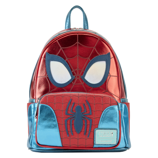 Pop Weasel Image of Marvel Comics - Spider-Man Metallic Cosplay Mini Backpack - Loungefly