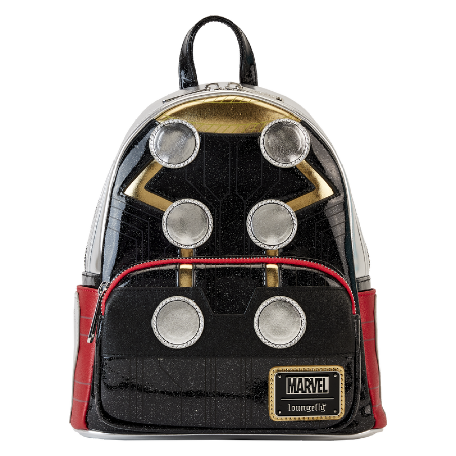 Pop Weasel Image of Marvel Comics - Thor Metallic Cosplay Mini Backpack - Loungefly - Bags, Wallets & Purses - Image - Pop Weasel