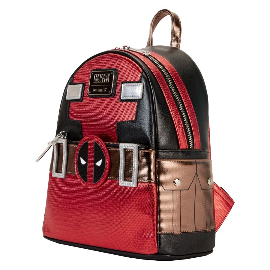 Pop Weasel - Image 2 of Marvel - Deadpool Metallic Cosplay Mini Backpack - Loungefly - Bags, Wallets & Purses - Image - Pop Weasel