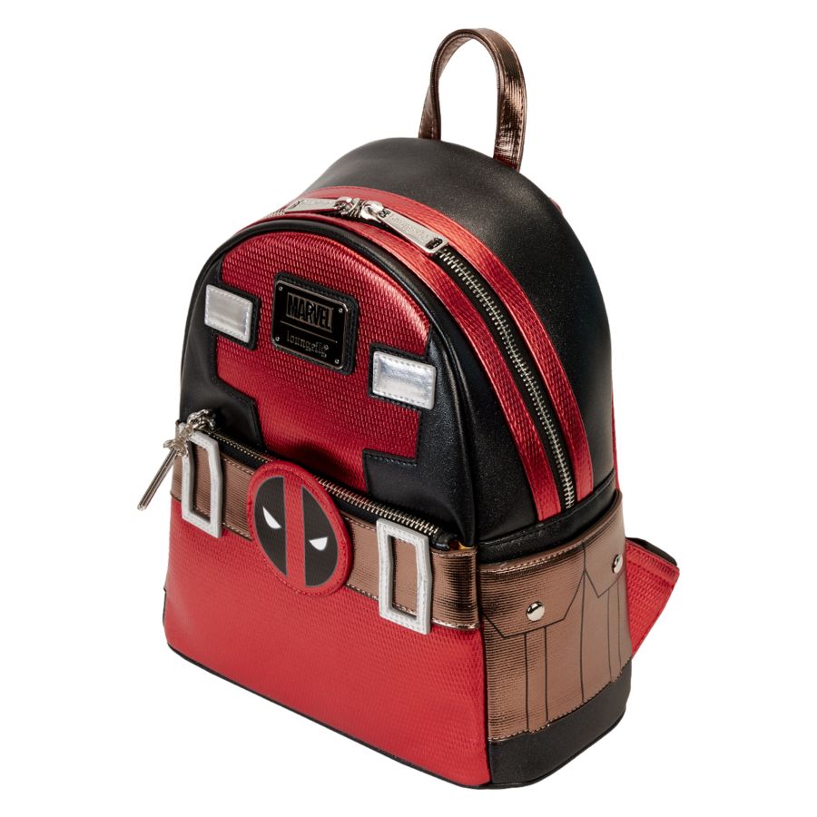 Pop Weasel - Image 3 of Marvel - Deadpool Metallic Cosplay Mini Backpack - Loungefly - Bags, Wallets & Purses - Image - Pop Weasel