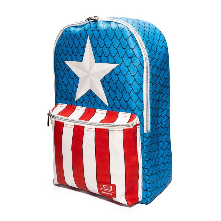 Pop Weasel - Image 2 of Marvel Comics - Captain America Costume US Exclusive Mini Backpack with Pin [RS] - Loungefly - Bags, Wallets & Purses - Image - Pop Weasel