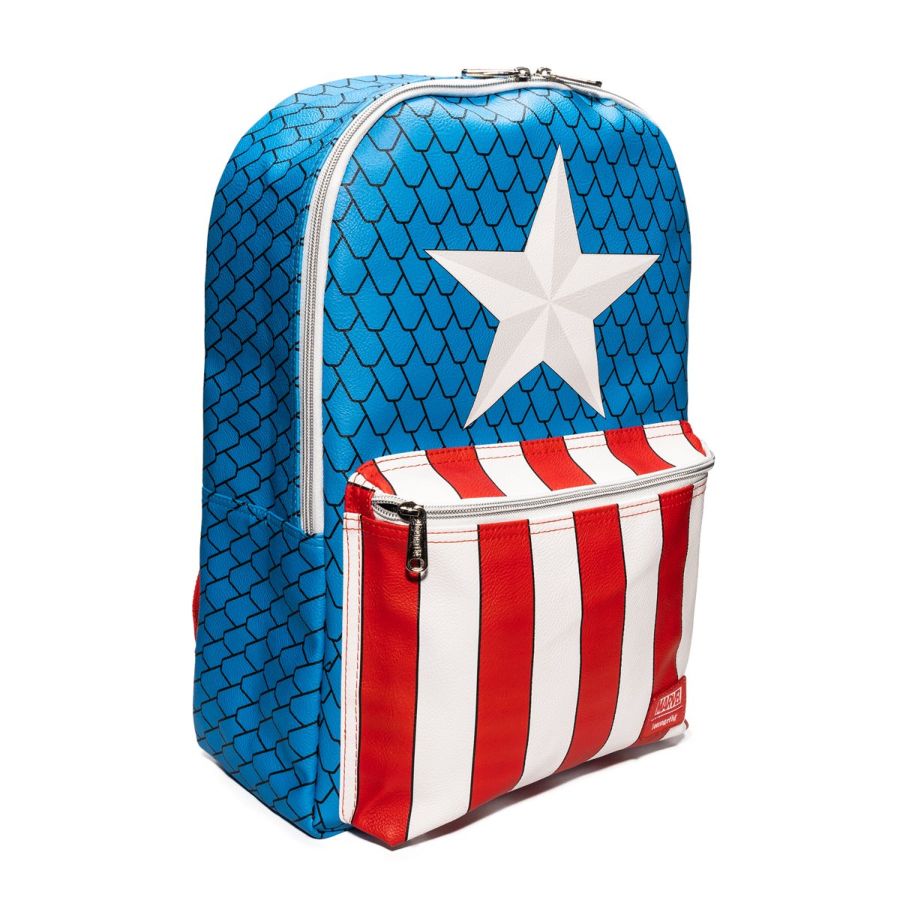 Pop Weasel - Image 3 of Marvel Comics - Captain America Costume US Exclusive Mini Backpack with Pin [RS] - Loungefly - Bags, Wallets & Purses - Image - Pop Weasel