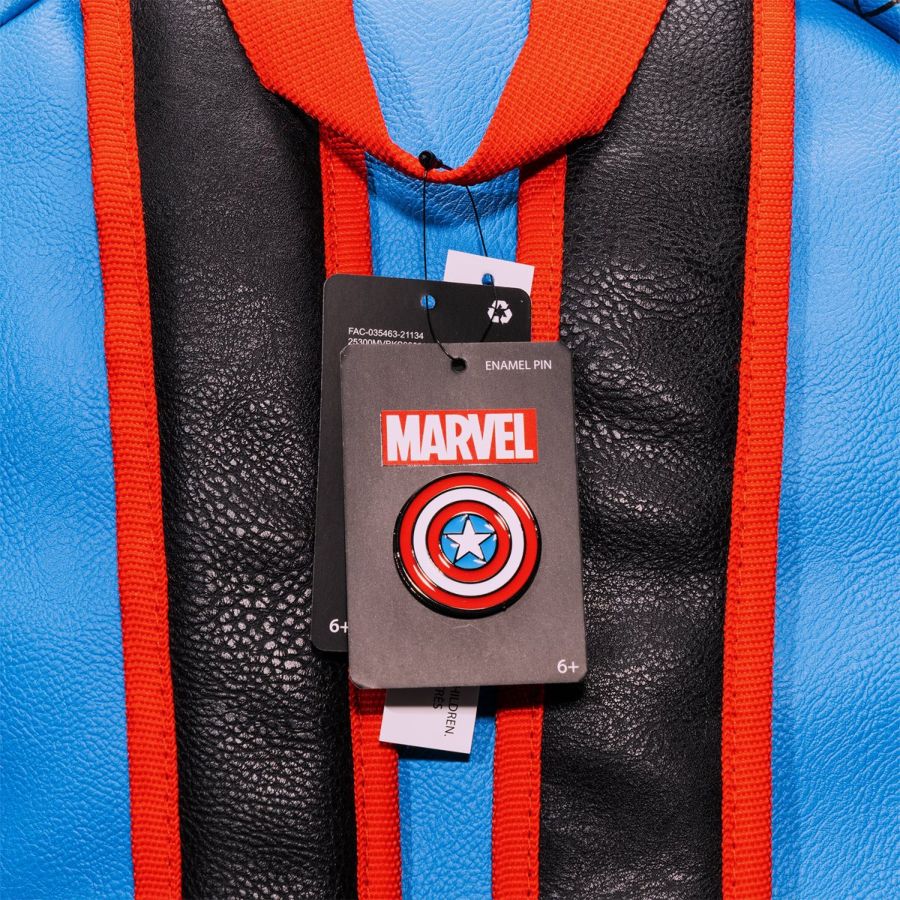 Pop Weasel - Image 5 of Marvel Comics - Captain America Costume US Exclusive Mini Backpack with Pin [RS] - Loungefly