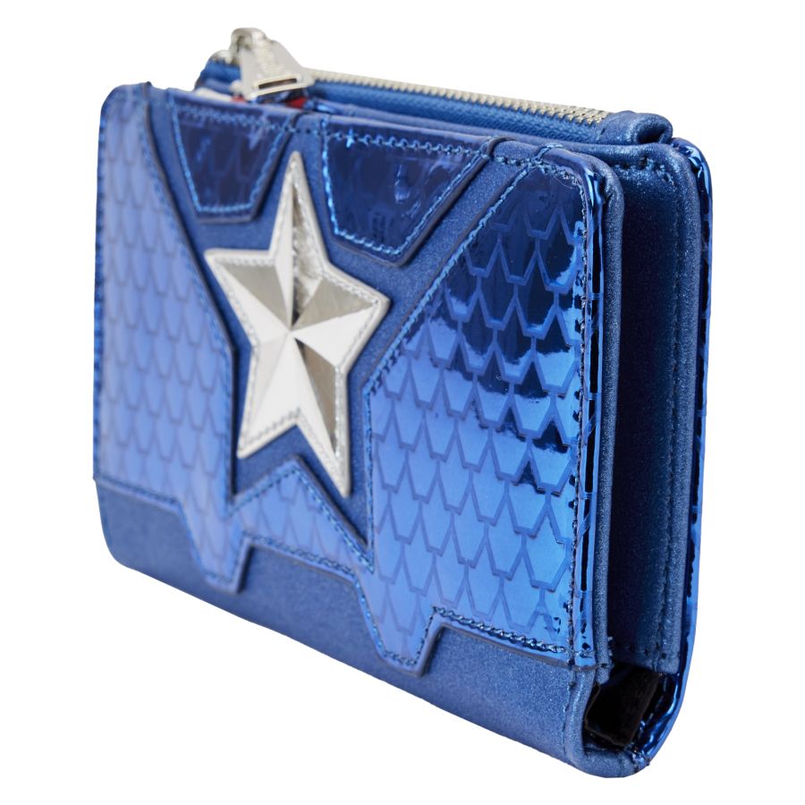 Pop Weasel - Image 2 of Marvel Comics - Captain America Costume Flap Wallet - Loungefly - Bags, Wallets & Purses - Image - Pop Weasel