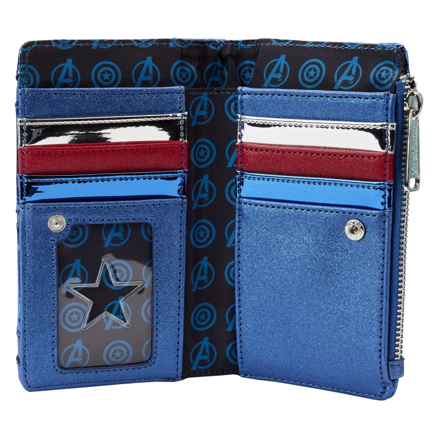 Pop Weasel - Image 4 of Marvel Comics - Captain America Costume Flap Wallet - Loungefly - Bags, Wallets & Purses - Image - Pop Weasel