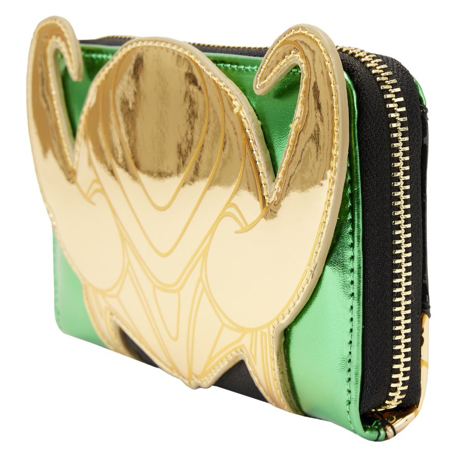 Pop Weasel - Image 2 of Marvel Comics - Loki Metallic Zip Around Wallet - Loungefly - Bags, Wallets & Purses - Image - Pop Weasel