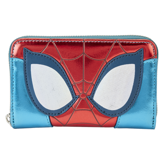 Pop Weasel Image of Marvel Comics - Spider-Man Metallic Zip Around Wallet - Loungefly