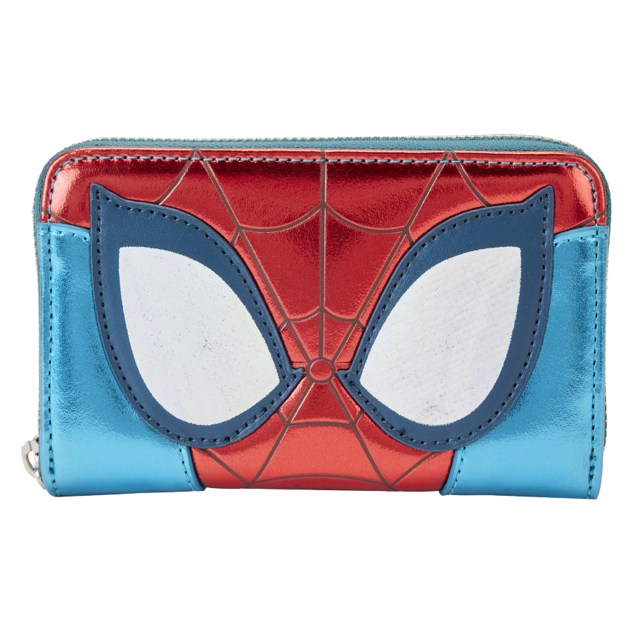 Pop Weasel Image of Marvel Comics - Spider-Man Metallic Zip Around Wallet - Loungefly - Bags, Wallets & Purses - Image - Pop Weasel