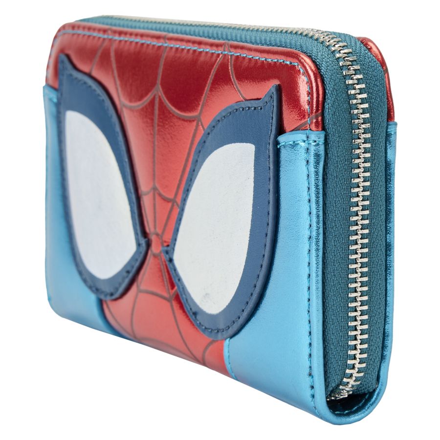 Pop Weasel - Image 2 of Marvel Comics - Spider-Man Metallic Zip Around Wallet - Loungefly - Bags, Wallets & Purses - Image - Pop Weasel