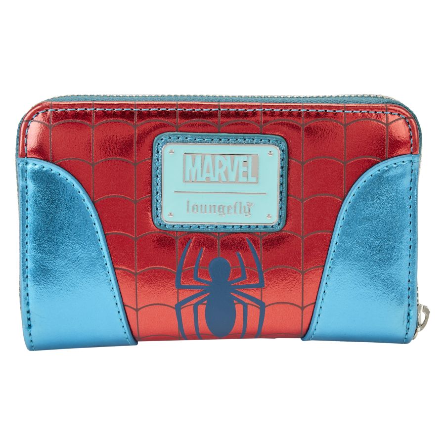 Pop Weasel - Image 3 of Marvel Comics - Spider-Man Metallic Zip Around Wallet - Loungefly - Bags, Wallets & Purses - Image - Pop Weasel