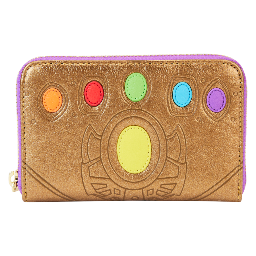 Pop Weasel Image of Marvel Comics - Thanos Gauntlet Metallic Zip Around Wallet - Loungefly - Bags, Wallets & Purses - Image - Pop Weasel