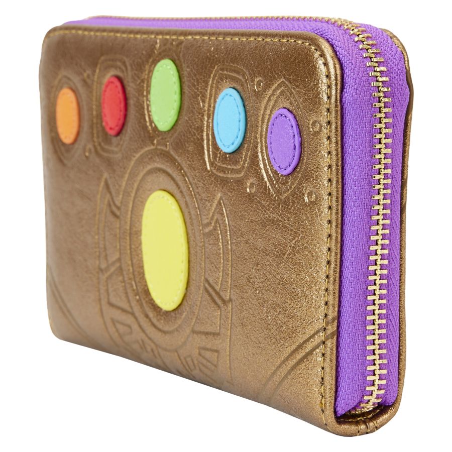 Pop Weasel - Image 2 of Marvel Comics - Thanos Gauntlet Metallic Zip Around Wallet - Loungefly - Bags, Wallets & Purses - Image - Pop Weasel