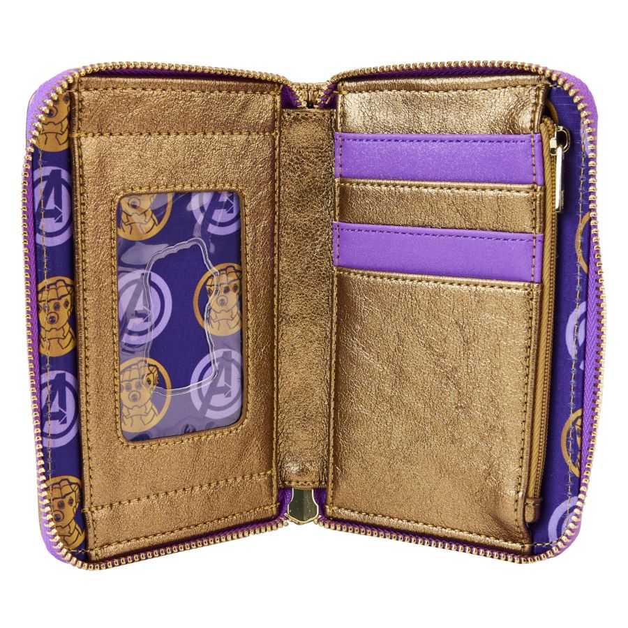 Pop Weasel - Image 4 of Marvel Comics - Thanos Gauntlet Metallic Zip Around Wallet - Loungefly - Bags, Wallets & Purses - Image - Pop Weasel