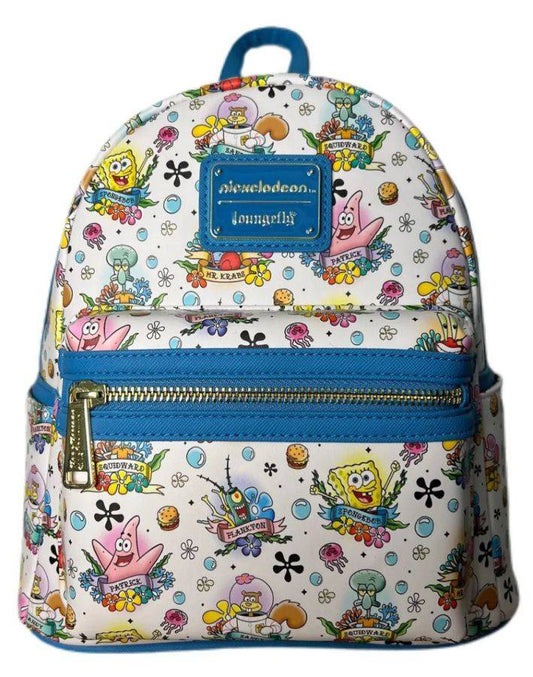 Pop Weasel Image of SpongeBob SquarePants - Tattoo US Exclusive Mini Backpack [RS] - Loungefly