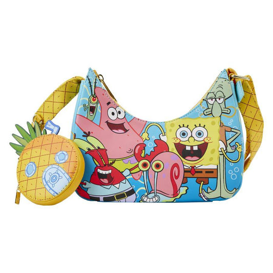 Pop Weasel Image of Spongebob Squarepants - Group Shot Crossbody - Loungefly