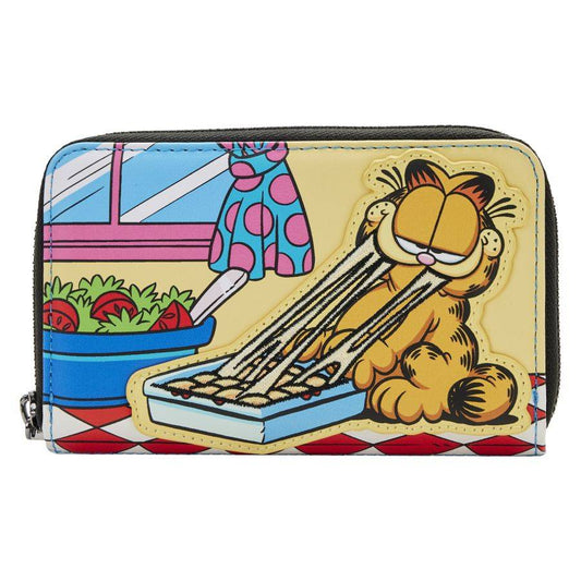 Pop Weasel Image of Garfield - Garfield Loves Lasagna Zip Around Purse - Loungefly