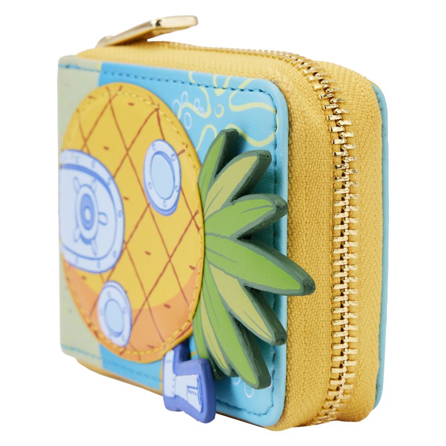 Pop Weasel - Image 2 of Spongebob Squarepants - Pineapple House Accordion Wallet - Loungefly - Bags, Wallets & Purses - Image - Pop Weasel